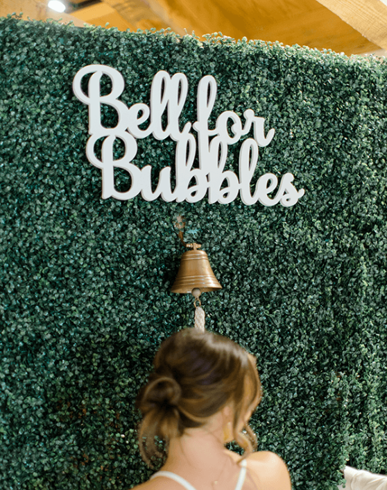 Wedding rentals champagne wall