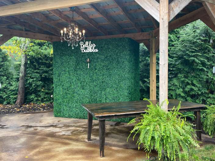 Living Champagne Wall Rented for a Wedding