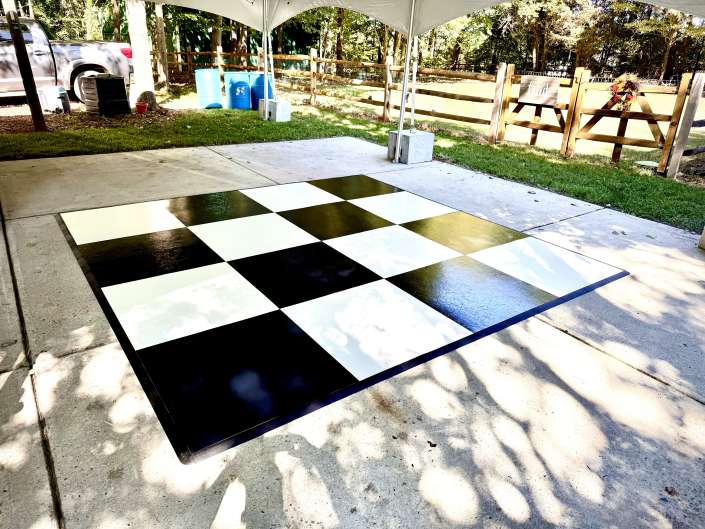 12x12 Checkered Dance Floor under tent