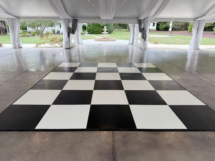Indoor Black and White Dance floor